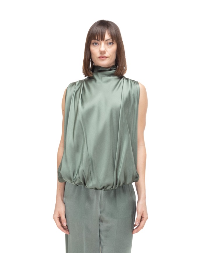 SEMI COUTURE Top donna lupetto verde