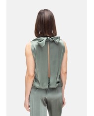 SEMI COUTURE Top donna lupetto verde