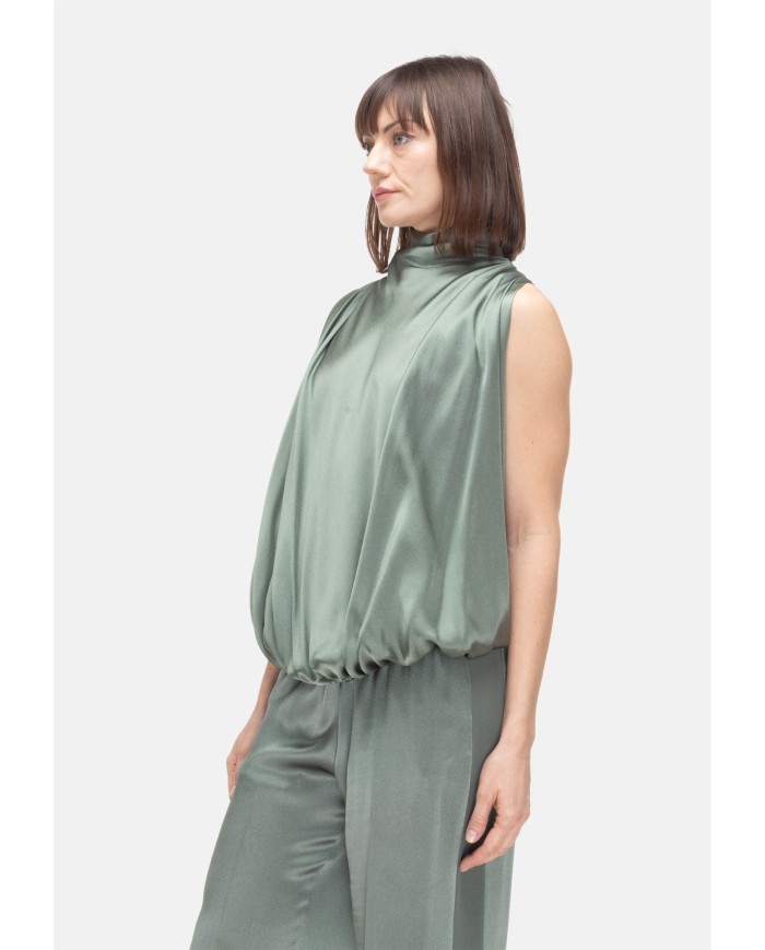 SEMI COUTURE Top donna lupetto verde