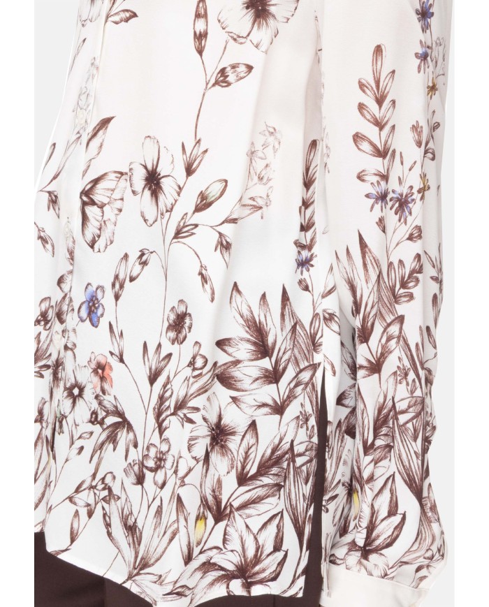 SEMI COUTURE Camicia lunga donna fantasia Avorio
