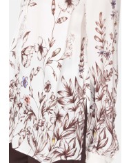 SEMI COUTURE Camicia lunga donna fantasia Avorio