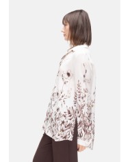 SEMI COUTURE Camicia lunga donna fantasia Avorio