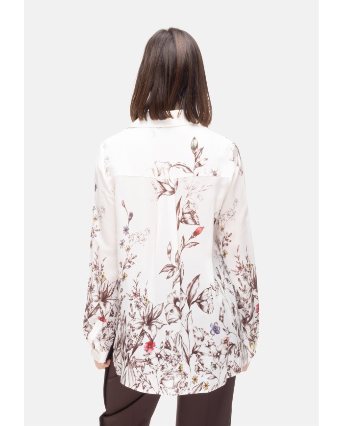 SEMI COUTURE Camicia lunga donna fantasia Avorio