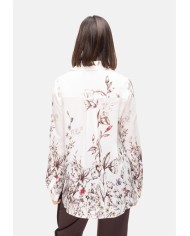 SEMI COUTURE Camicia lunga donna fantasia Avorio