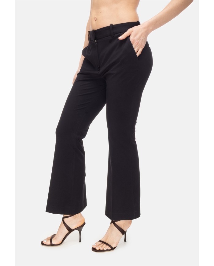 CIRCOLO 1901 Pantaloni donna bootcut neri