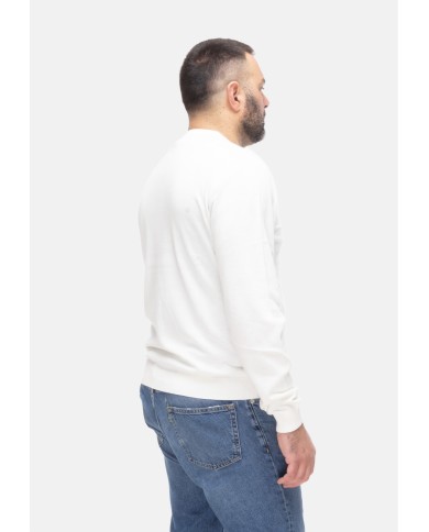 SUN 68 Maglia uomo girocollo bianco panna