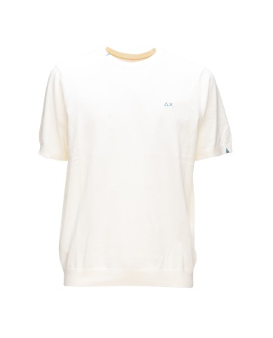 SUN 68 T-shirt uomo bianco panna
