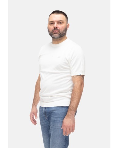 SUN 68 T-shirt uomo bianco panna