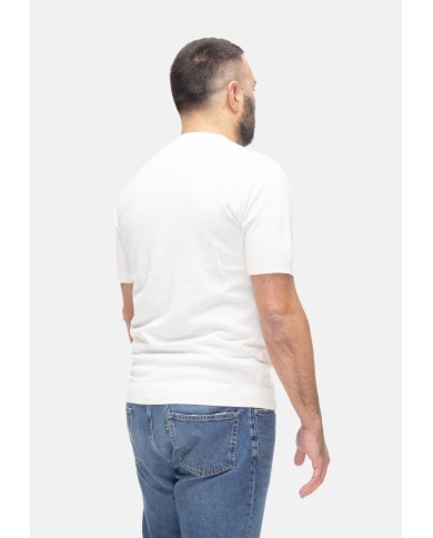 SUN 68 T-shirt uomo bianco panna