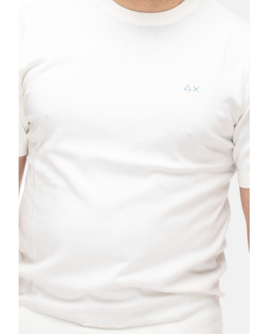 SUN 68 T-shirt uomo bianco panna