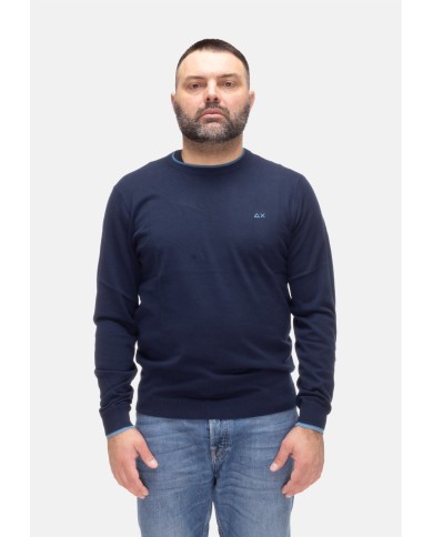 SUN 68 Maglia uomo girocollo Navy blue