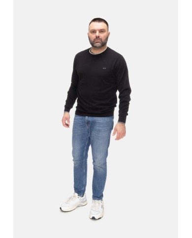 SUN 68 Maglia uomo girocollo Nero