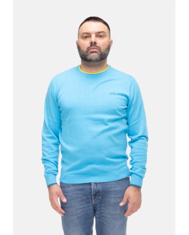 SUN 68 Maglia uomo girocollo Turchese