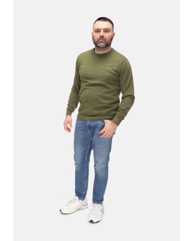 SUN 68 Maglia uomo girocollo Verde scuro