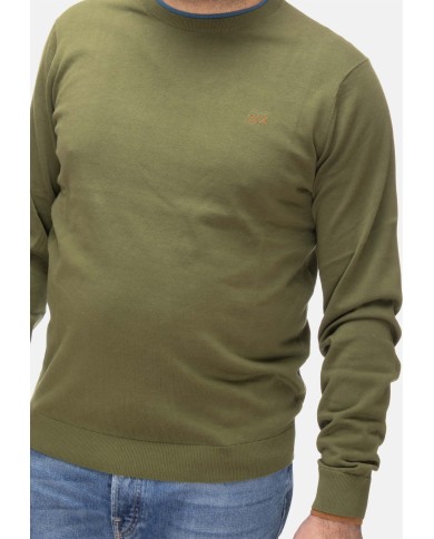 SUN 68 Maglia uomo girocollo Verde scuro