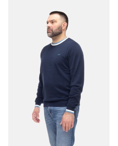 SUN 68 Maglia uomo girocollo Navy blue