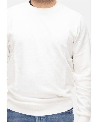 SUN 68 Maglia uomo girocollo bianco panna