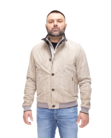 MOORER Giubbino pelle uomo Bernie Avorio