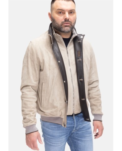 MOORER Giubbino pelle uomo Bernie Avorio