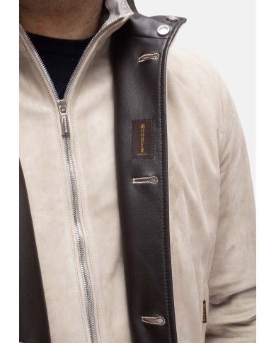 MOORER Giubbino pelle uomo Bernie Avorio