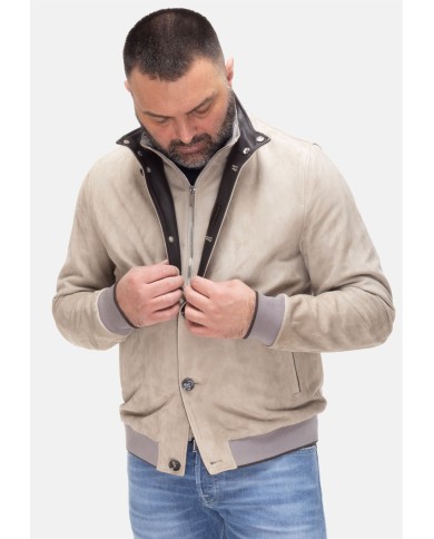 MOORER Giubbino pelle uomo Bernie Avorio