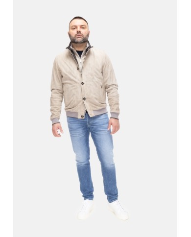 MOORER Giubbino pelle uomo Bernie Avorio