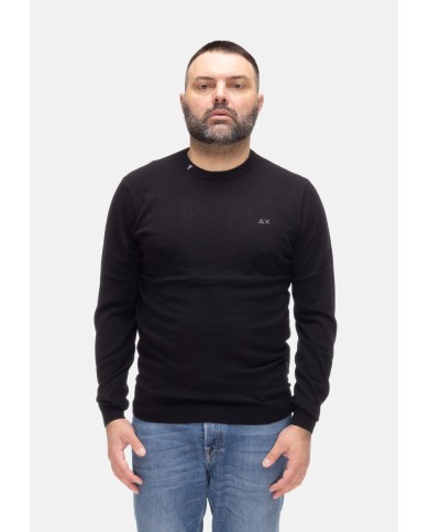 SUN 68 T-shirt uomo girocollo Nero
