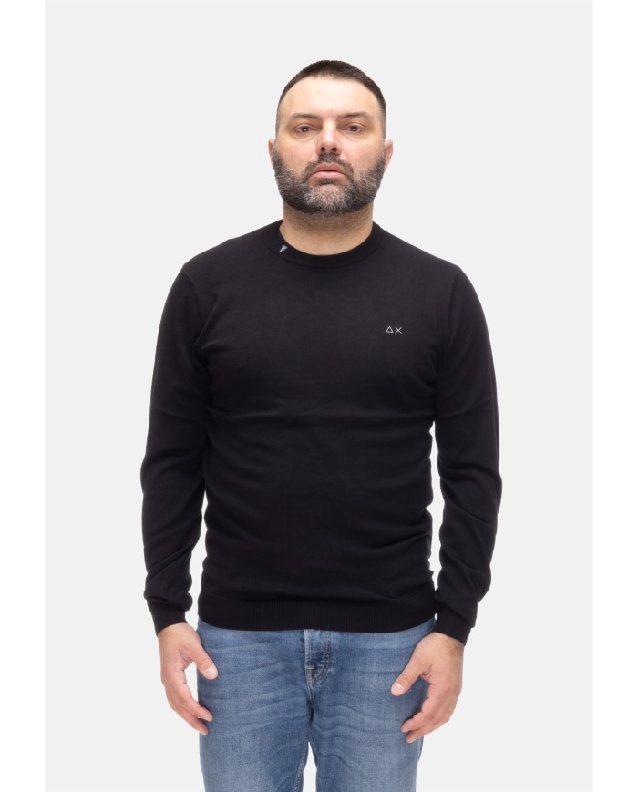 SUN 68 T-shirt uomo girocollo Nero