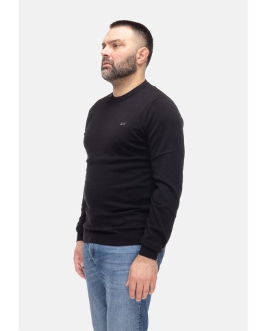 SUN 68 T-shirt uomo girocollo Nero