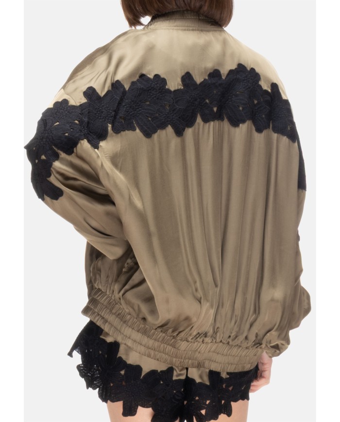 A PAPER KID Giubbino donna Verde militare