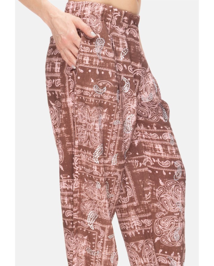 A PAPER KID Pantaloni donna marrone