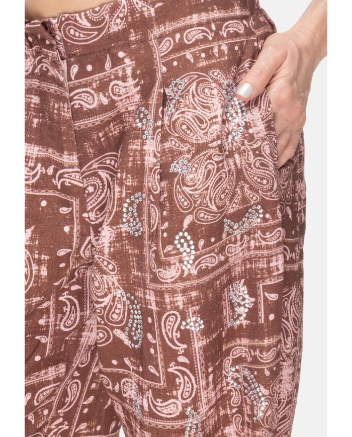 A PAPER KID Pantaloni donna marrone