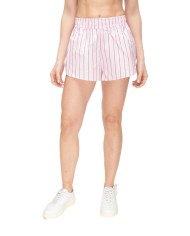 A PAPER KID Shorts donna a righe rosa