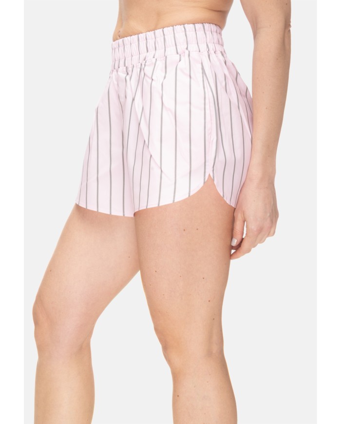 A PAPER KID Shorts donna a righe rosa