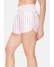 A PAPER KID Shorts donna a righe rosa