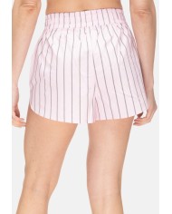 A PAPER KID Shorts donna a righe rosa