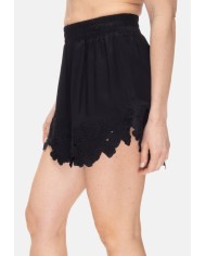A PAPER KID Shorts donna con pizzo Nero