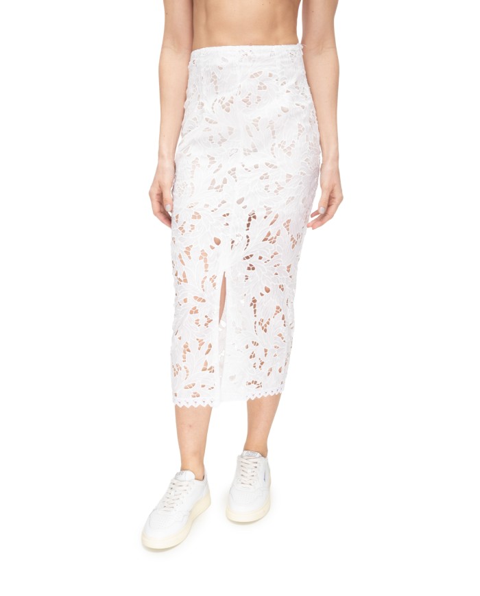 A PAPER KID Gonna midi pizzo Bianco