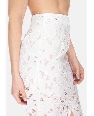 A PAPER KID Gonna midi pizzo Bianco