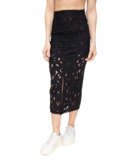A PAPER KID Gonna midi pizzo Nero