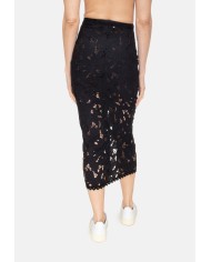 A PAPER KID Gonna midi pizzo Nero