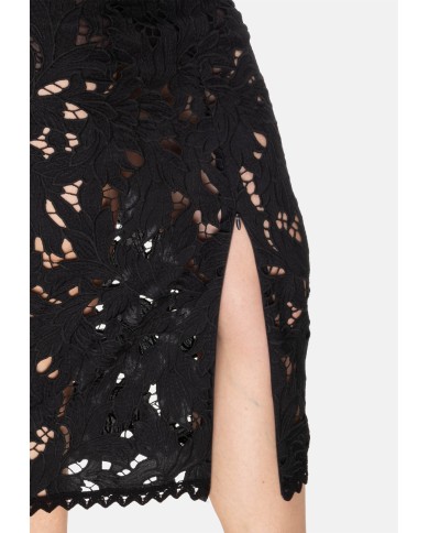 A PAPER KID Gonna midi pizzo Nero