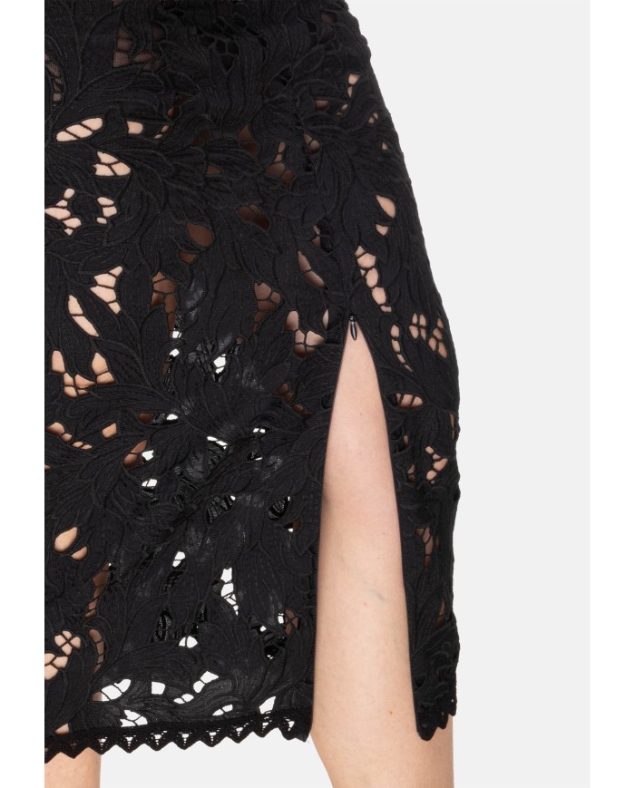 A PAPER KID Gonna midi pizzo Nero
