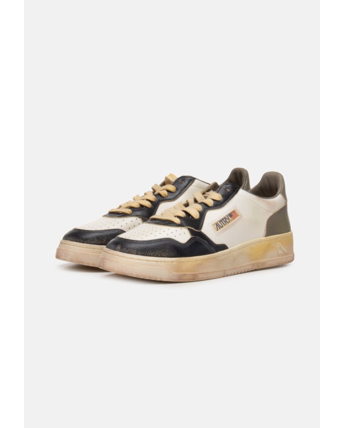 AUTRY Sneakers uomo Super Vintage WHT/BLK/COVGRN