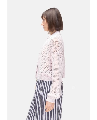 ROBERTO COLLINA Cardigan donna rosa chiaro