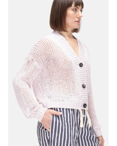 ROBERTO COLLINA Cardigan donna rosa chiaro