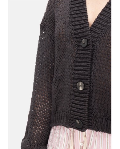 ROBERTO COLLINA Cardigan donna marrone