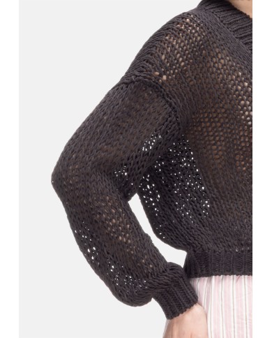 ROBERTO COLLINA Cardigan donna marrone