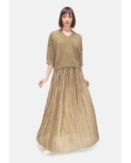 ROBERTO COLLINA Maglia donna scollo V Verde militare