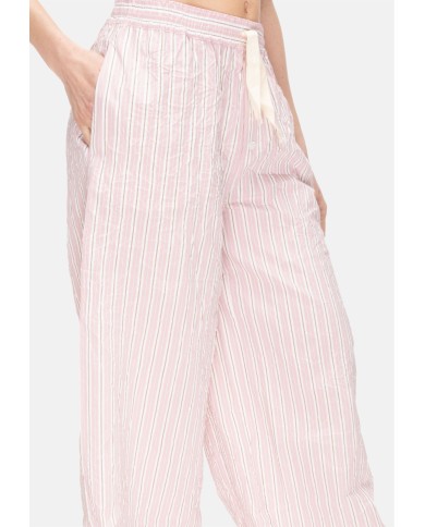 ROBERTO COLLINA Pantaloni donna over righe Rosa